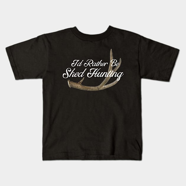 SHED HUNTING Kids T-Shirt by Cult Classics